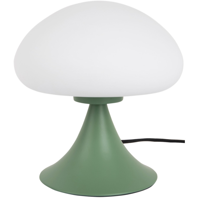 Lampe champignon verre blanc métal...