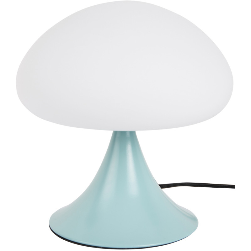 Lampe champignon verre blanc métal...