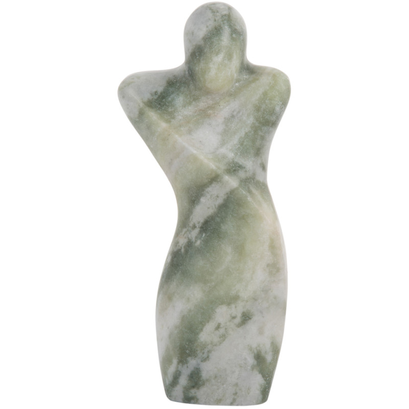 Sculpture abstraite homme marbre vert...