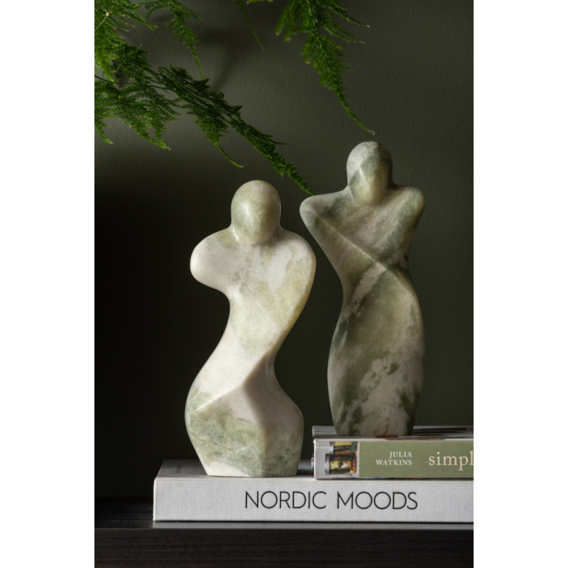 Sculpture abstraite homme marbre vert...