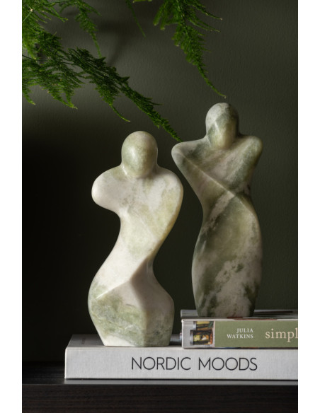 Sculpture abstraite homme marbre vert 23 cm Abstract