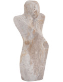 Sculpture abstraite homme marbre brun 23 cm Abstract