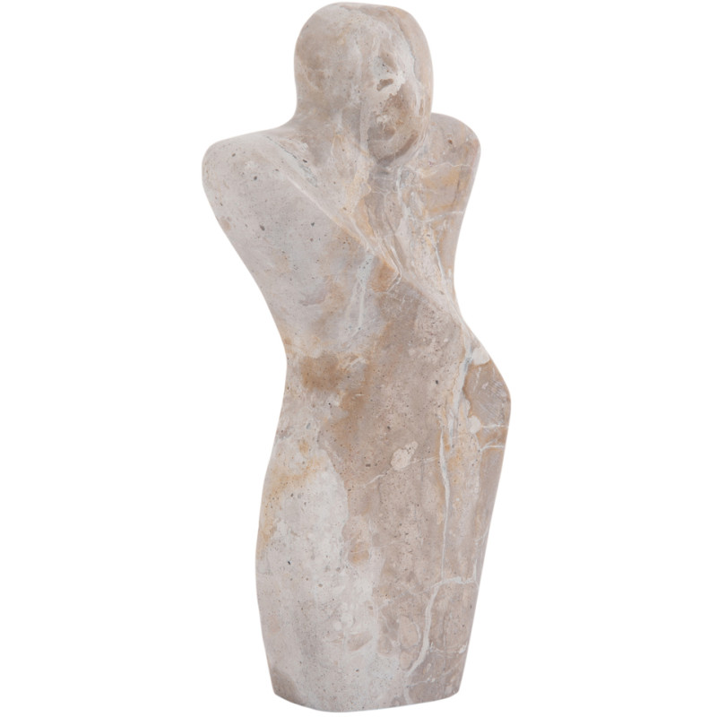 Sculpture abstraite homme marbre brun...