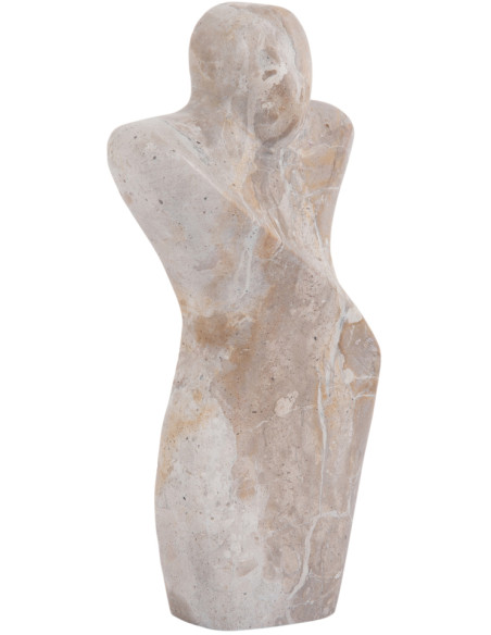 Sculpture abstraite homme marbre brun 23 cm Abstract