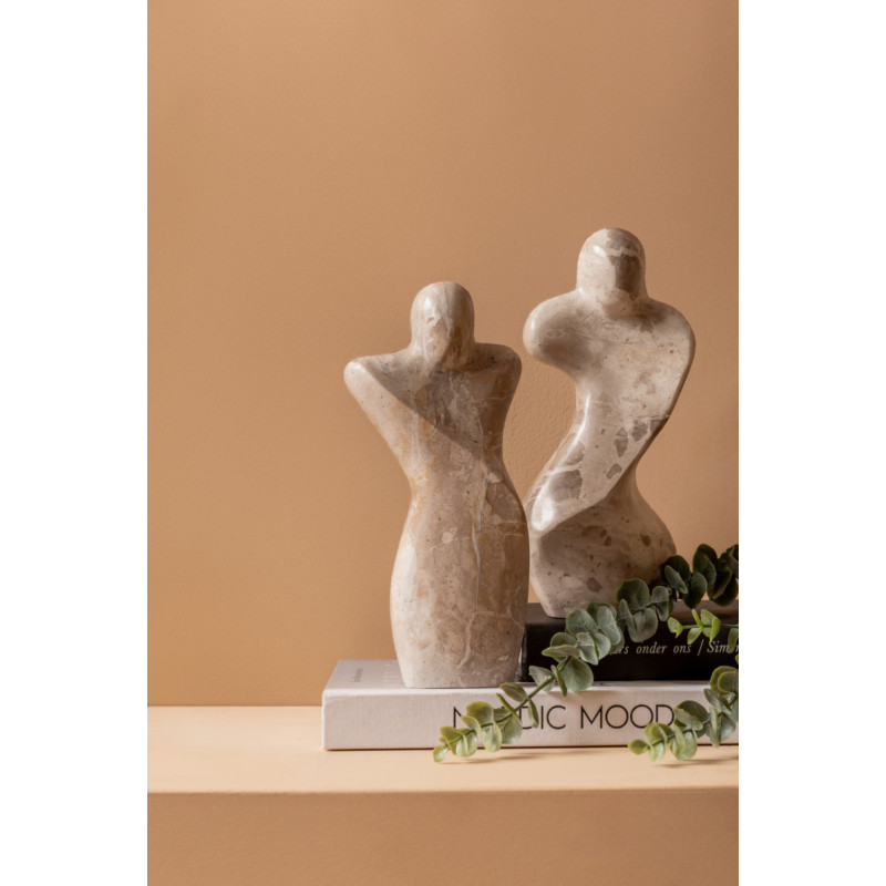 Sculpture abstraite homme marbre brun...