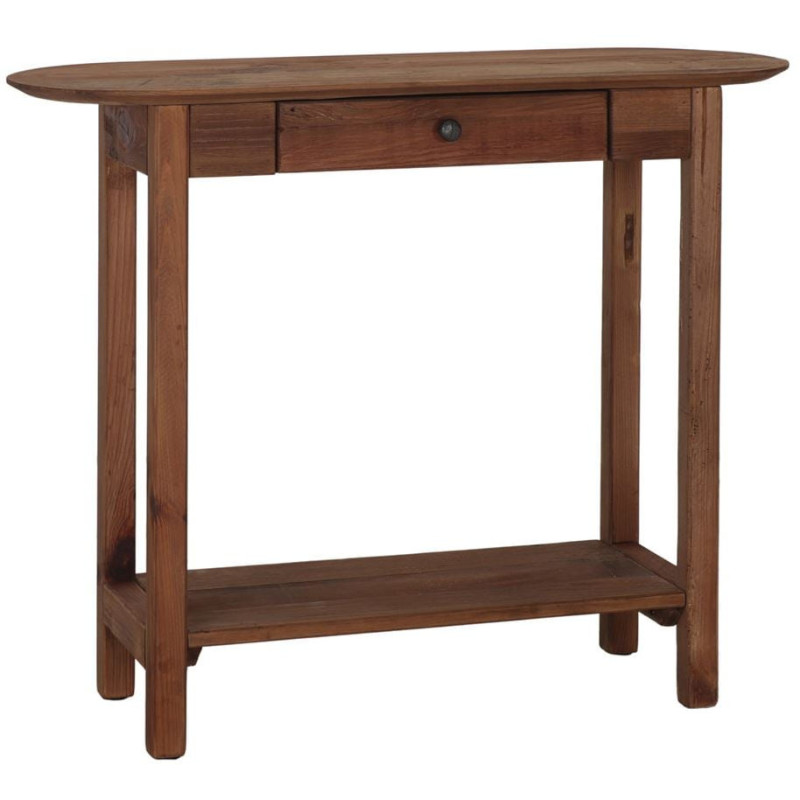 Console d’entrée pin recyclé bois naturel 95x35x76 cm Uchiko  - 1