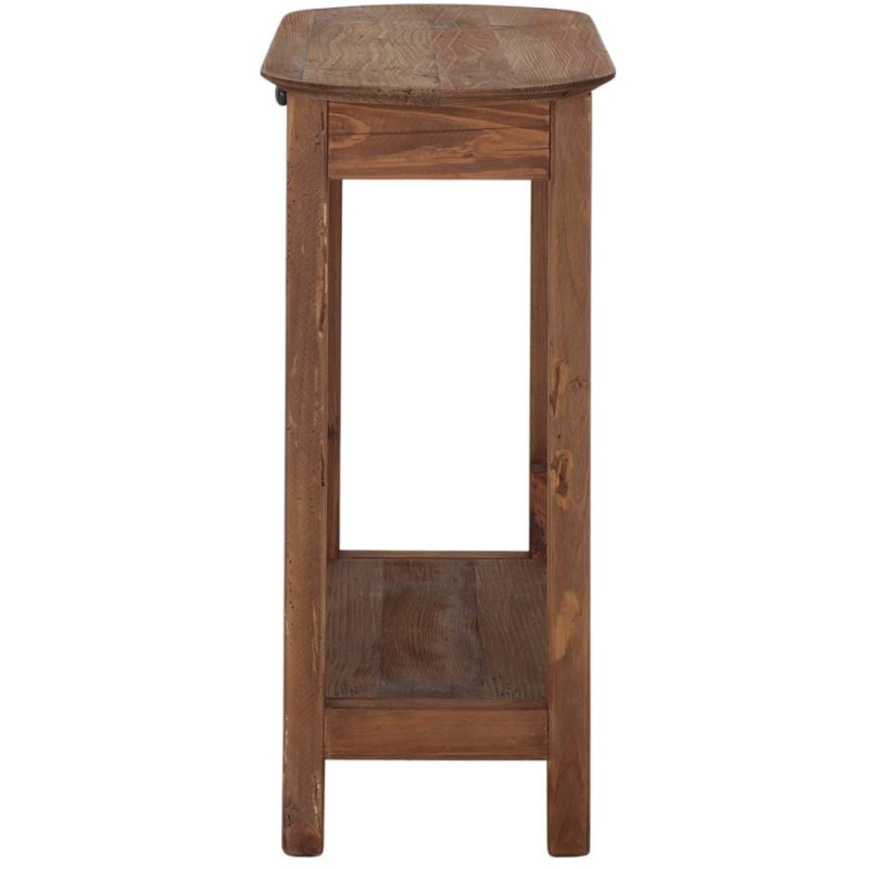 Console d’entrée pin recyclé bois naturel 95x35x76 cm Uchiko  - 3