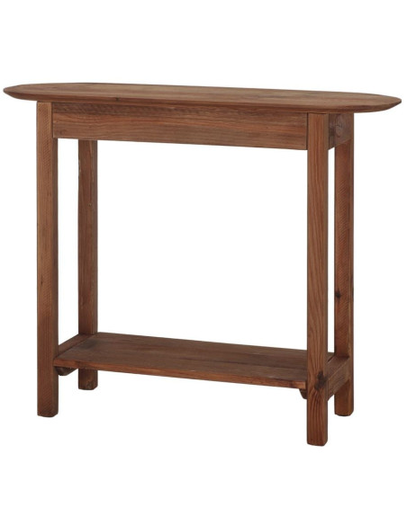 Console d’entrée pin recyclé bois naturel 95x35x76 cm Uchiko  - 4