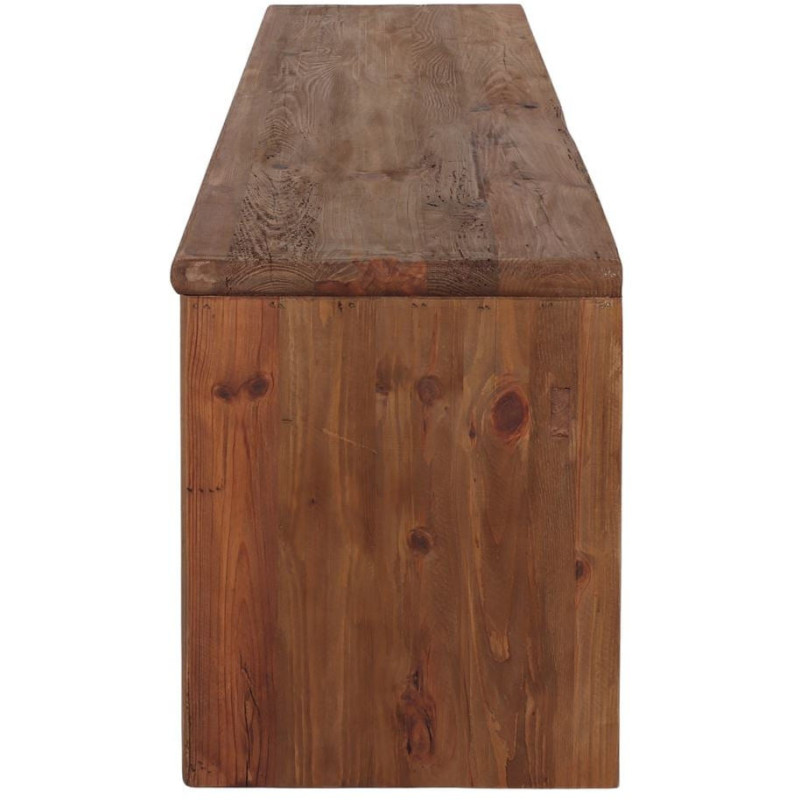 Meuble TV bois recyclé brun naturel 4 tiroirs 200x45x55 cm Tsuwano  - 3