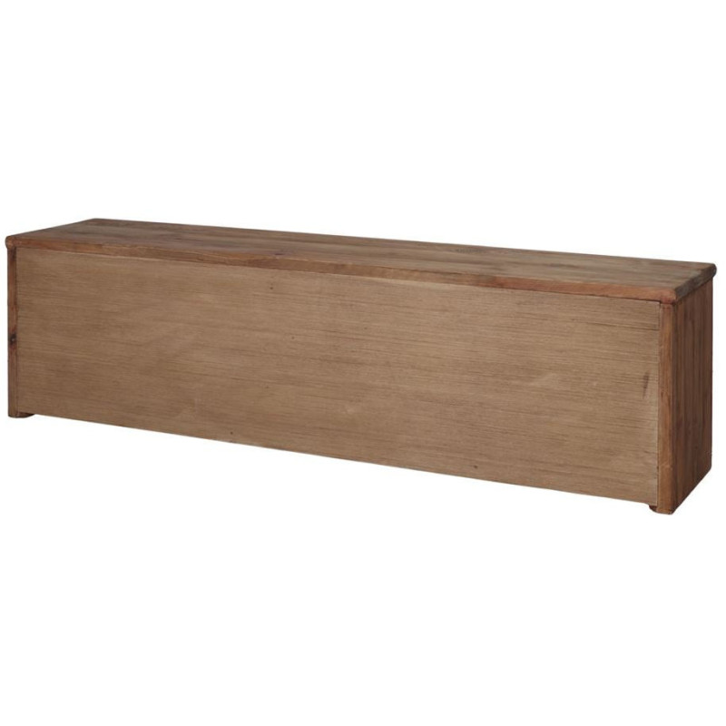 Meuble TV bois recyclé brun naturel 4 tiroirs 200x45x55 cm Tsuwano  - 4