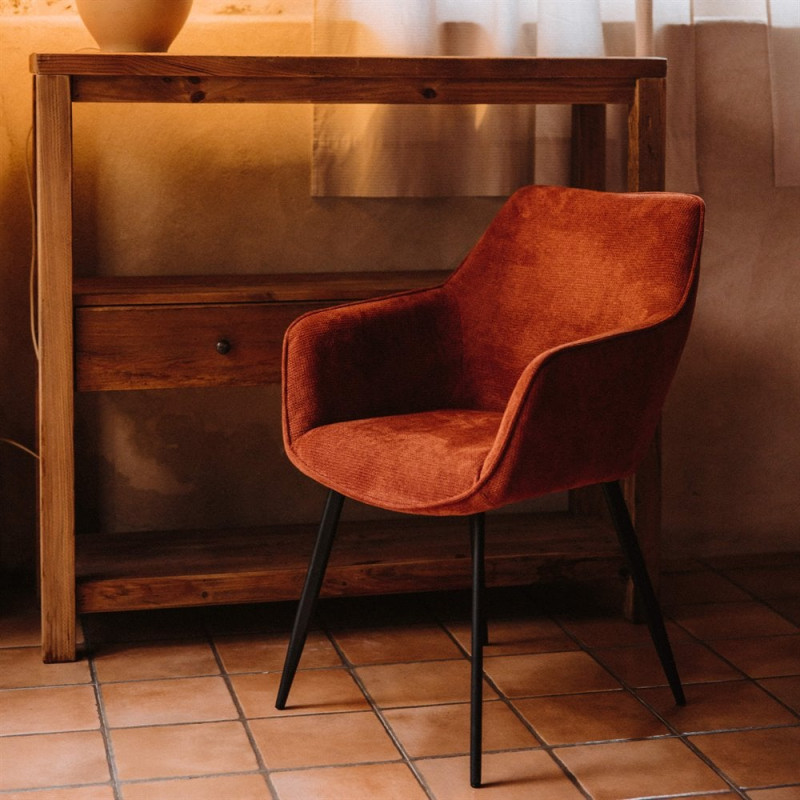 Buffet haut bois recyclé naturel 2 tiroirs 120x40x111 cm Miravet  - 8
