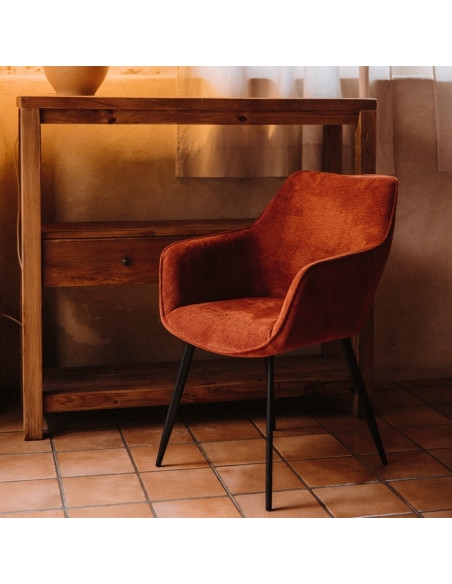 Buffet haut bois recyclé naturel 2 tiroirs 120x40x111 cm Miravet  - 8