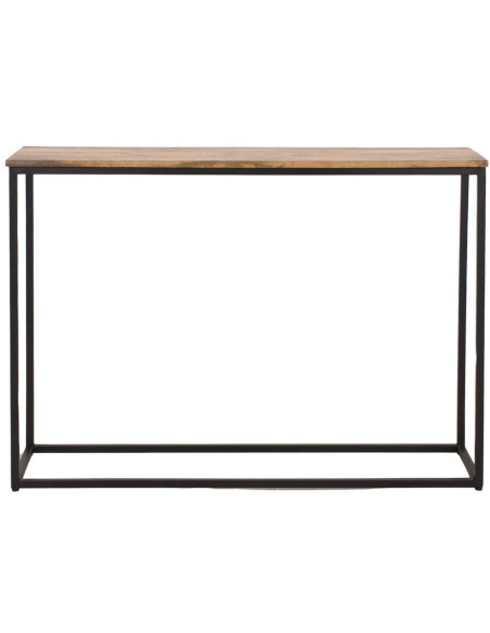 Console d’entrée bois de manguier et métal noir 120x30x87 cm Pontedera  - 2