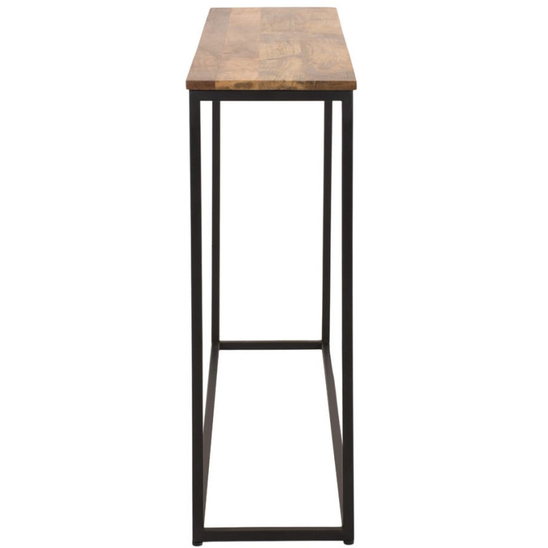 Console d’entrée bois de manguier et métal noir 120x30x87 cm Pontedera  - 3