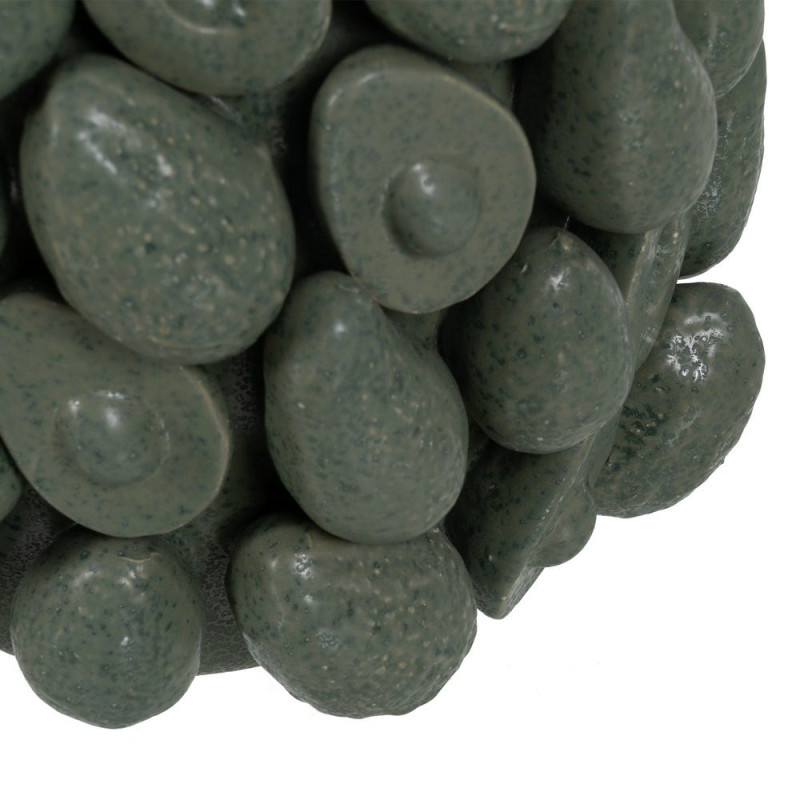 Grand vase céramique vert relief botanique 44 cm Gangjin Ixia - 6
