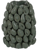 Grand vase céramique vert relief botanique 44 cm Gangjin