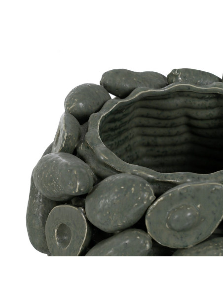 Cache-pot céramique vert relief botanique 23 cm Gangjin Ixia - 3