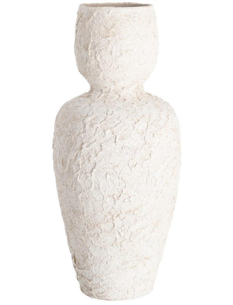 Grand vase céramique blanc effet craquelé 60 cm Cisternino Ixia - 1