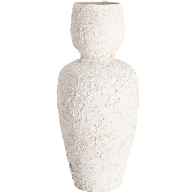 Grand vase céramique blanc effet craquelé 60 cm Cisternino Ixia - 1