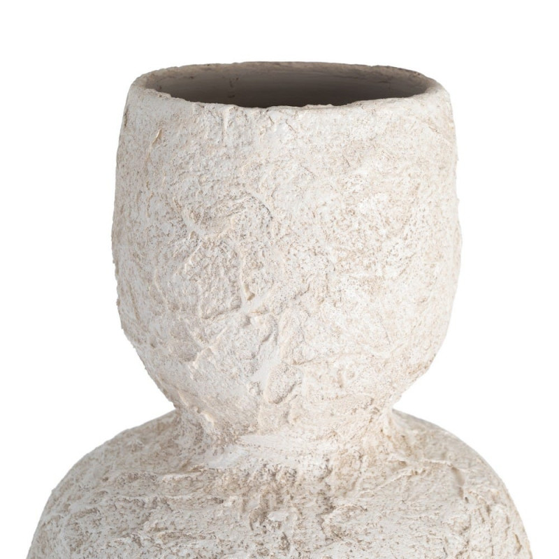 Grand vase céramique blanc effet craquelé 60 cm Cisternino Ixia - 2