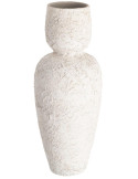 Grand vase céramique blanc effet chaux 80 cm Cisternino