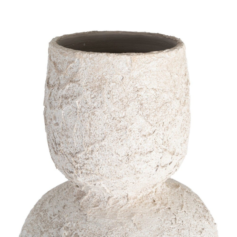 Grand vase céramique blanc effet chaux 80 cm Cisternino Ixia - 2