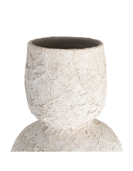 Grand vase céramique blanc effet chaux 80 cm Cisternino Ixia - 2