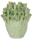 Vase corail céramique vert céladon 29x29x33 cm Sciacca