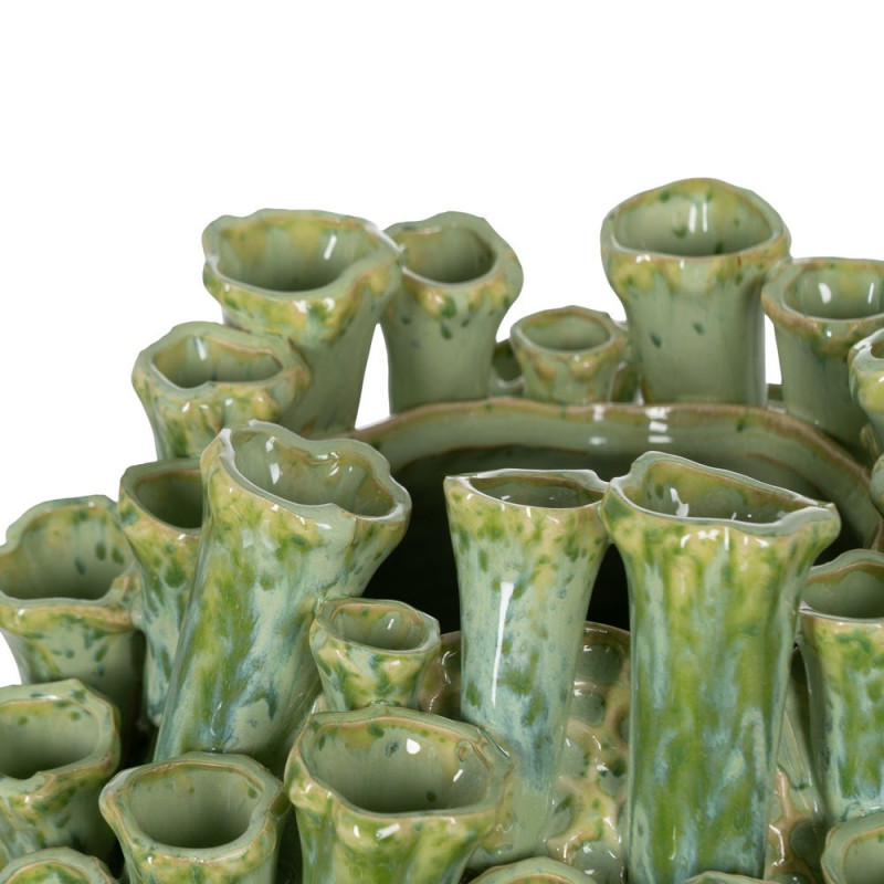 Vase corail céramique vert céladon 29x29x33 cm Sciacca Ixia - 2