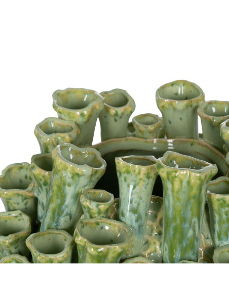 Vase corail céramique vert céladon 29x29x33 cm Sciacca Ixia - 2