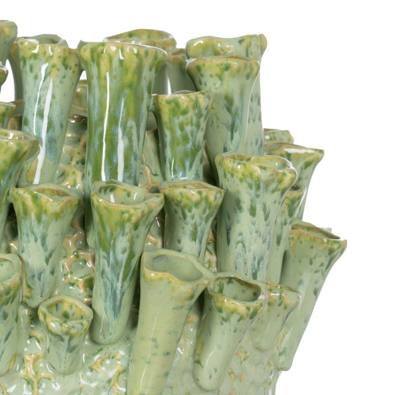 Vase corail céramique vert céladon 29x29x33 cm Sciacca Ixia - 3