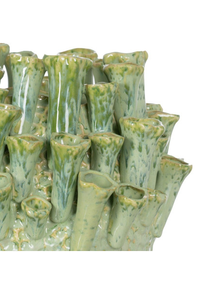 Vase corail céramique vert céladon 29x29x33 cm Sciacca Ixia - 3