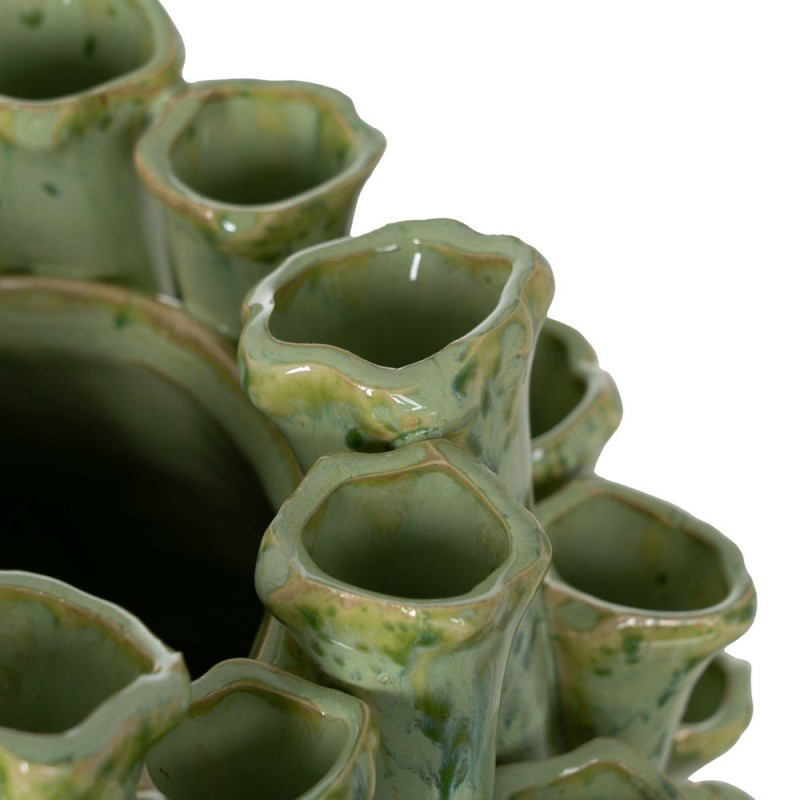 Vase corail céramique vert céladon 29x29x33 cm Sciacca Ixia - 5