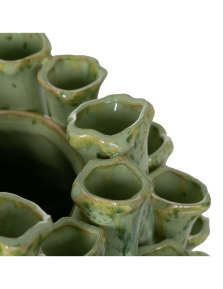 Vase corail céramique vert céladon 29x29x33 cm Sciacca Ixia - 5