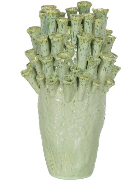Vase corail céramique vert céladon 46,5 cm Sciacca Ixia - 1