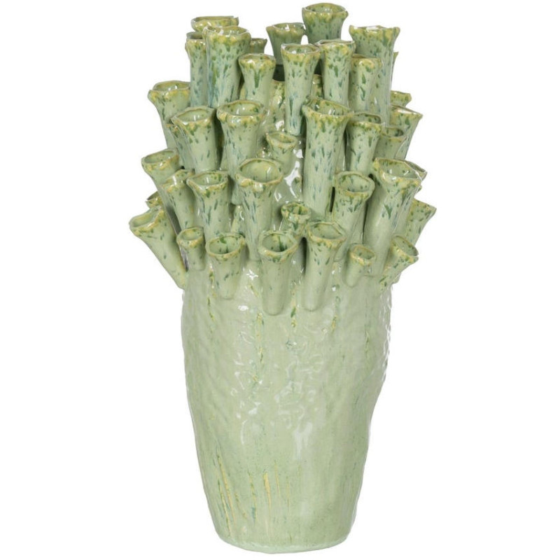 Vase corail céramique vert céladon 46,5 cm Sciacca Ixia - 1