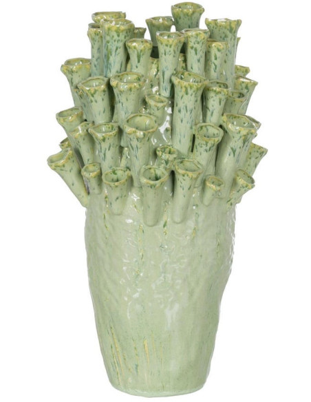 Vase corail céramique vert céladon 46,5 cm Sciacca Ixia - 1