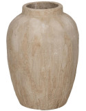 Grand vase céramique beige effet pierre 58 cm Caltabellotta