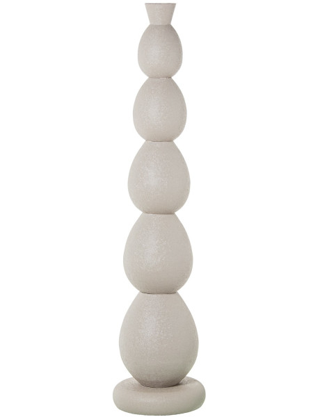 Grand vase de sol blanc mat en métal Ø27x115 cm Nisyros  - 1