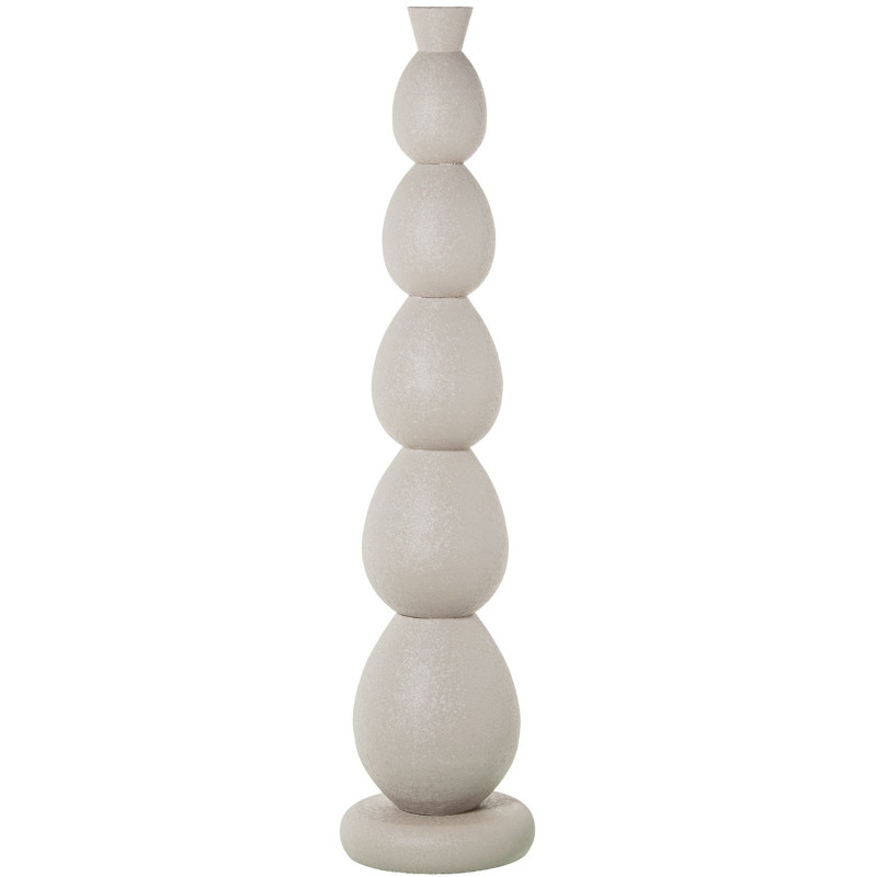 Grand vase de sol blanc mat en métal Ø27x115 cm Nisyros  - 1