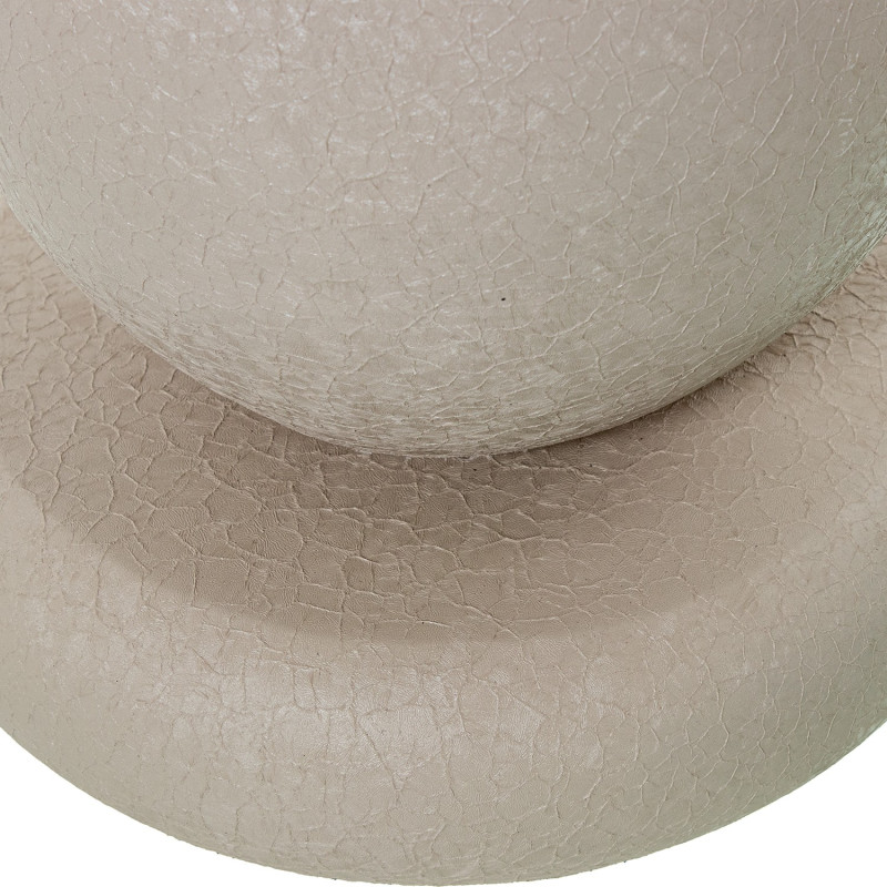 Grand vase de sol blanc mat en métal Ø27x115 cm Nisyros  - 3