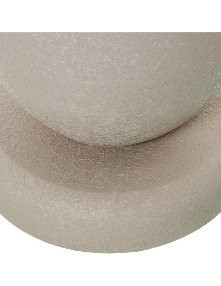 Grand vase de sol blanc mat en métal Ø27x115 cm Nisyros  - 3