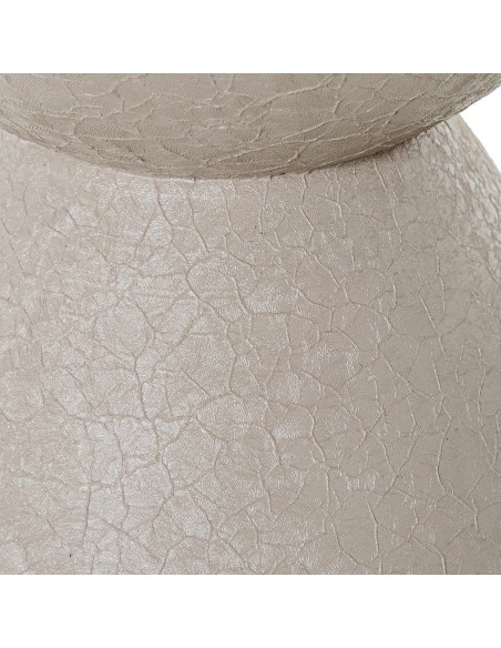Grand vase de sol blanc mat en métal Ø27x115 cm Nisyros  - 6