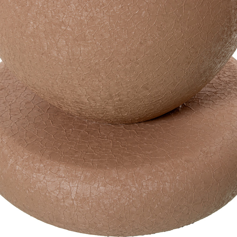 Grand vase de sol rose poudré métal 115 cm Nisyros  - 3