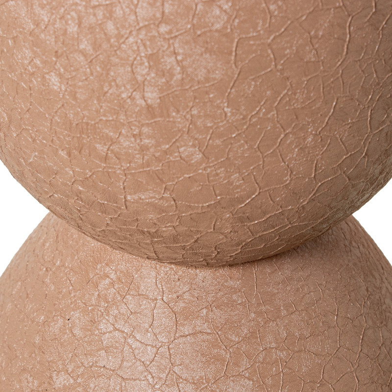 Grand vase de sol rose poudré métal 115 cm Nisyros  - 4