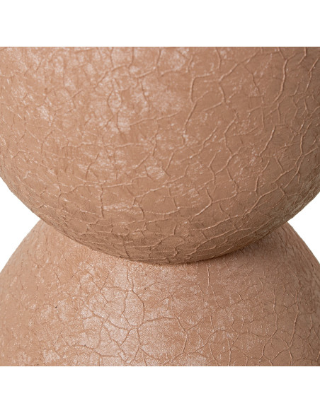 Grand vase de sol rose poudré métal 115 cm Nisyros  - 4