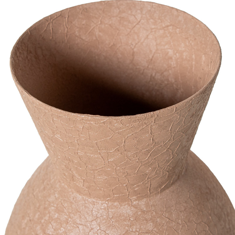 Grand vase de sol rose poudré métal 115 cm Nisyros  - 5