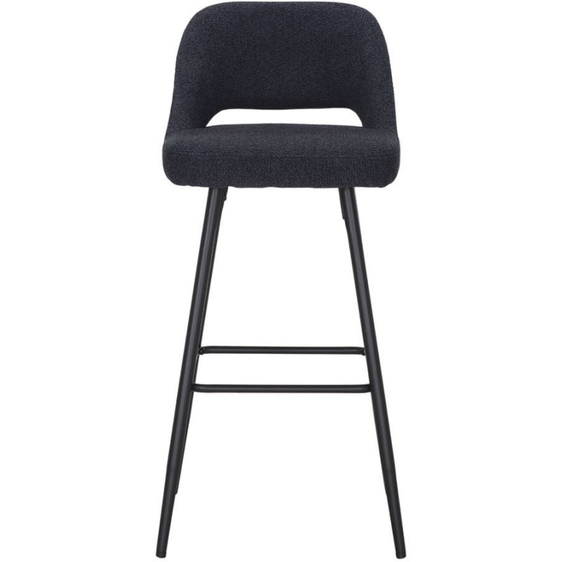 Tabouret de bar bleu marine tissu métal 75 cm Vordingborg  - 2