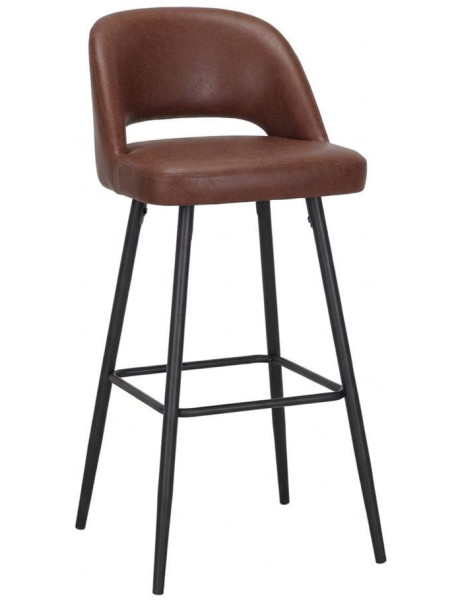 Tabouret de bar marron caramel polyuréthane 75 cm Vordingborg  - 1