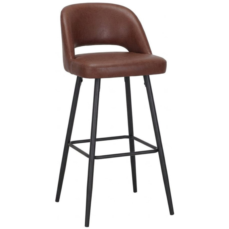 Tabouret de bar marron caramel polyuréthane 75 cm Vordingborg  - 1